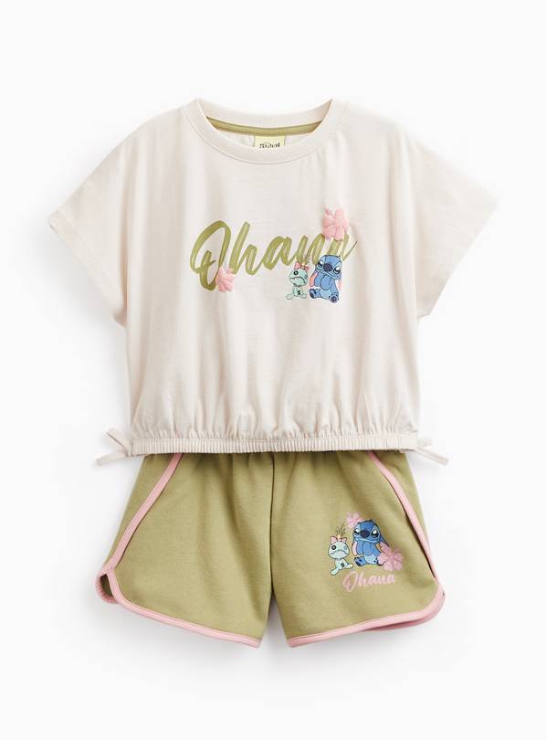 Disney Lilo & Stitch Ohana Print T-Shirt & Shorts Set 7 years
